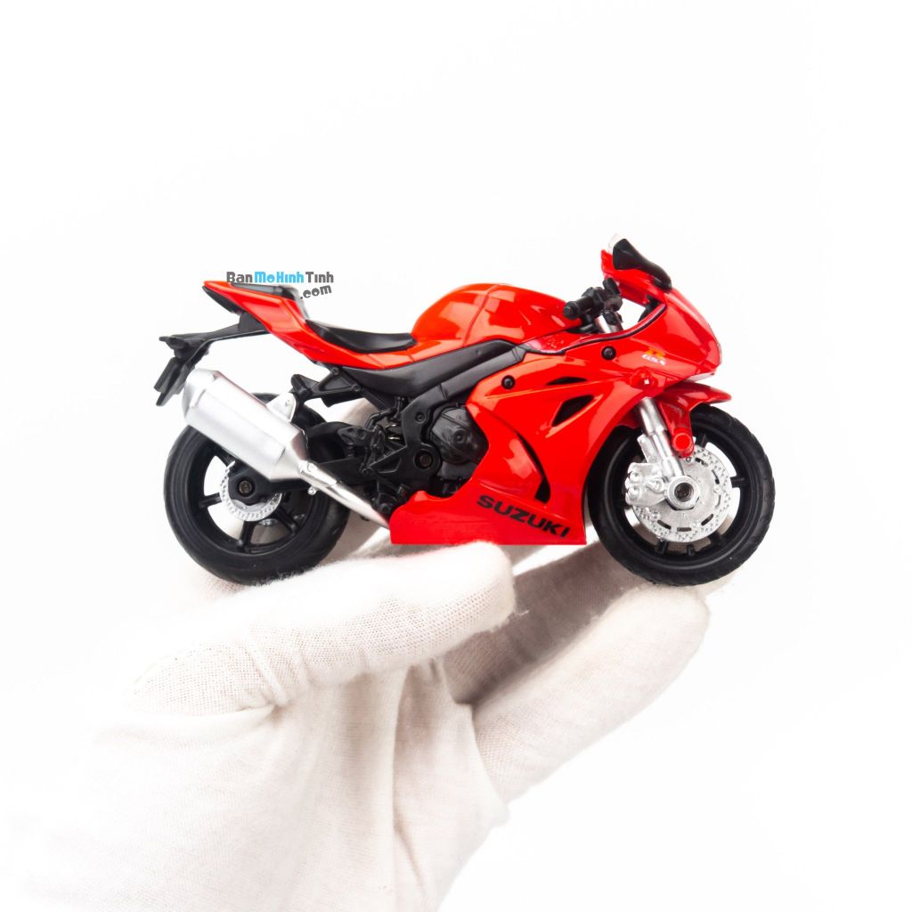 Mô hình xe mô tô Suzuki GSX-R1000 1:18 Caipo Red (4)