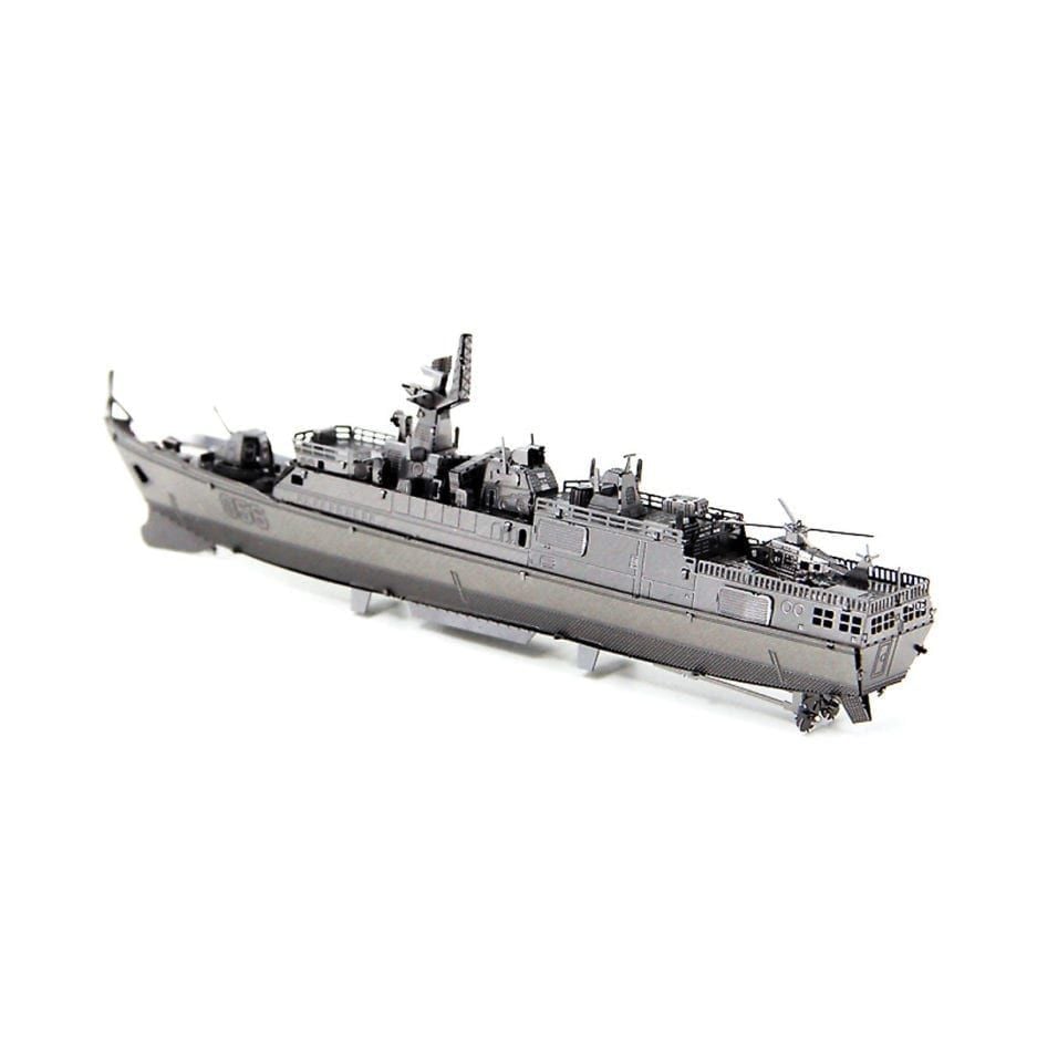 Mô hình kim loại lắp ráp 3D Tàu Hộ Tống 056 (Silver) – Metal Works MP269 (2)