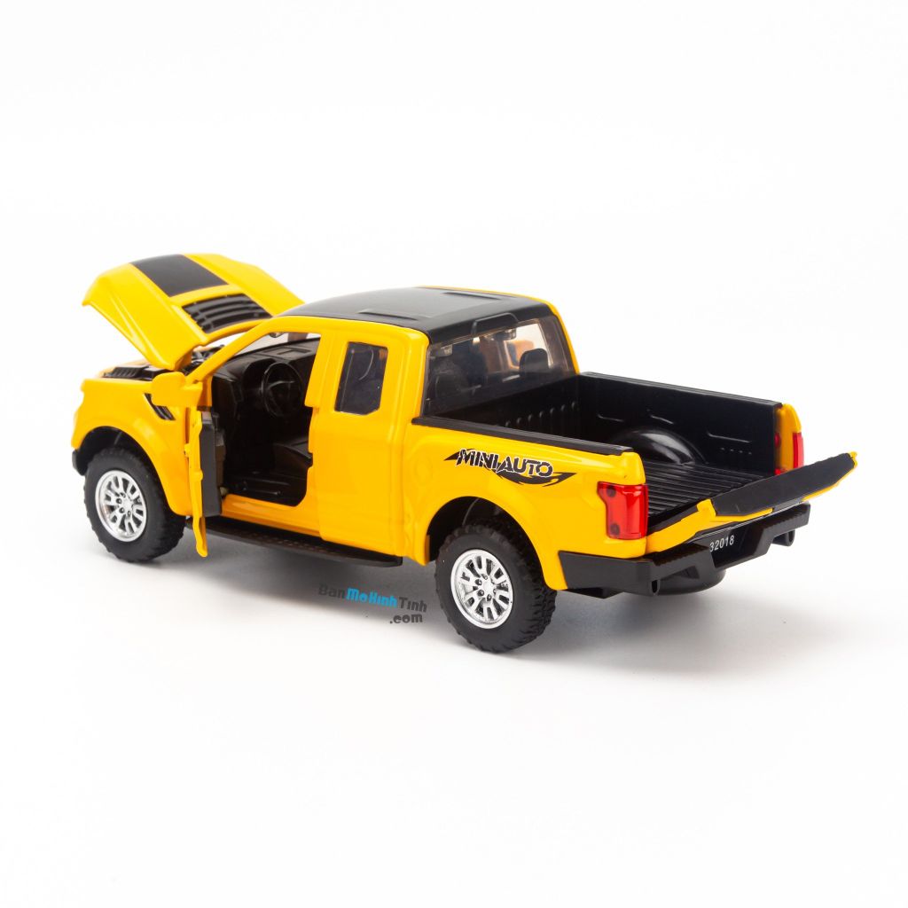 Mô hình xe Ford Raptor F-150 2017 Yellow 1:32 Miniauto (5)