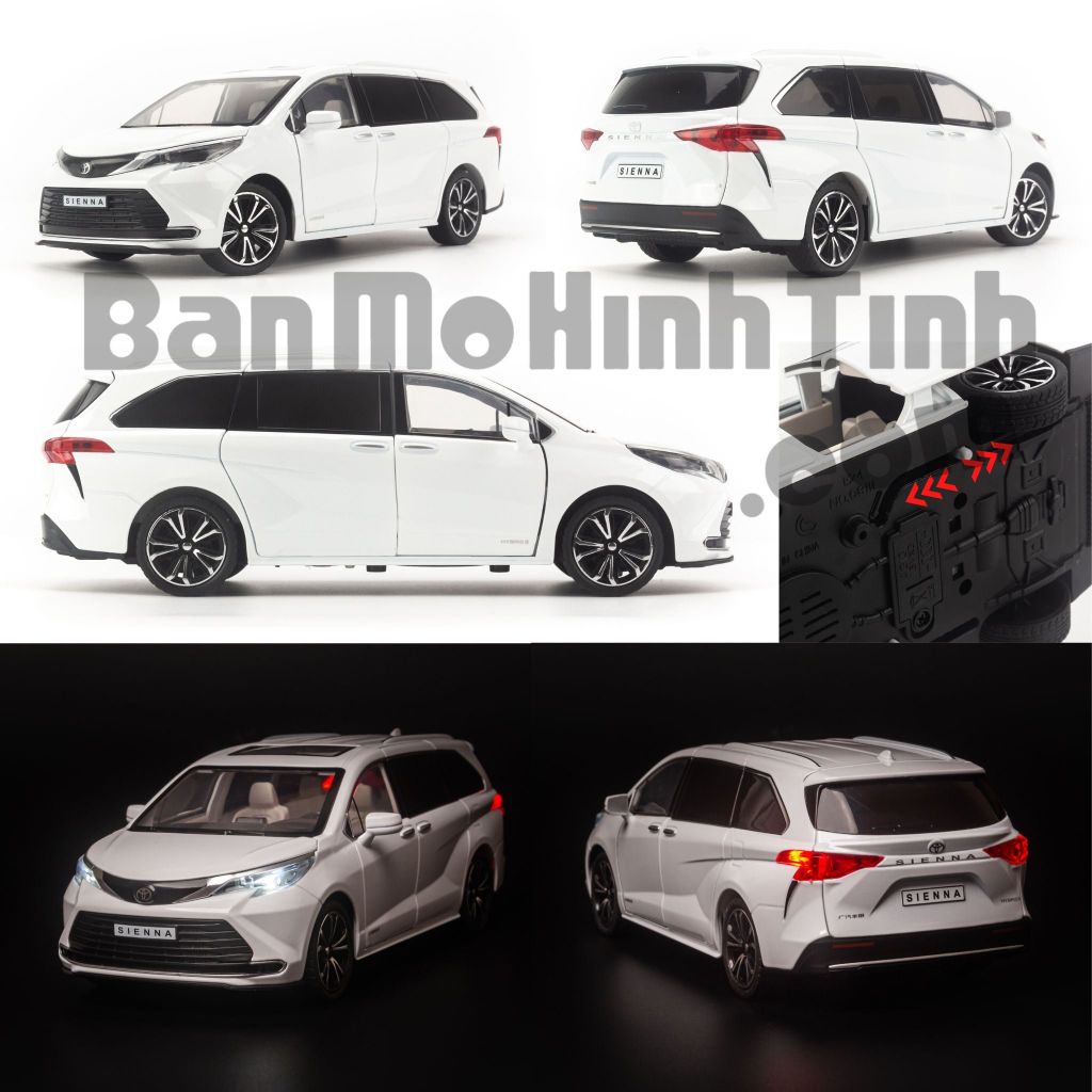 Mô hình xe Toyota Sienna 1:24 Hongsen Model