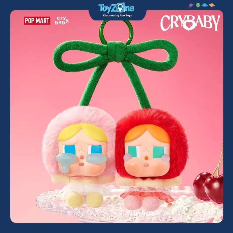 Mô hình đồ chơi Móc khóa Gấu bông Crybaby Crying For Love Series Love You Cherry Much POP MART