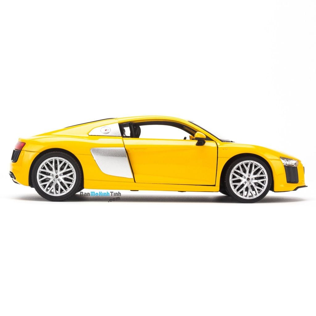 Mô hình xe Audi R8 V10 1:24 Welly Yellow giá rẻ (5)