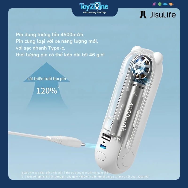 Quạt Cầm Tay Mini 3 Trong 1 Handheld Fan Life8 F8X 4500mAh JISULIFE