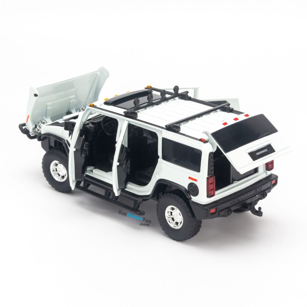 Mô hình xe Hummer H2 2008 1:32 Jackiekim White (6)
