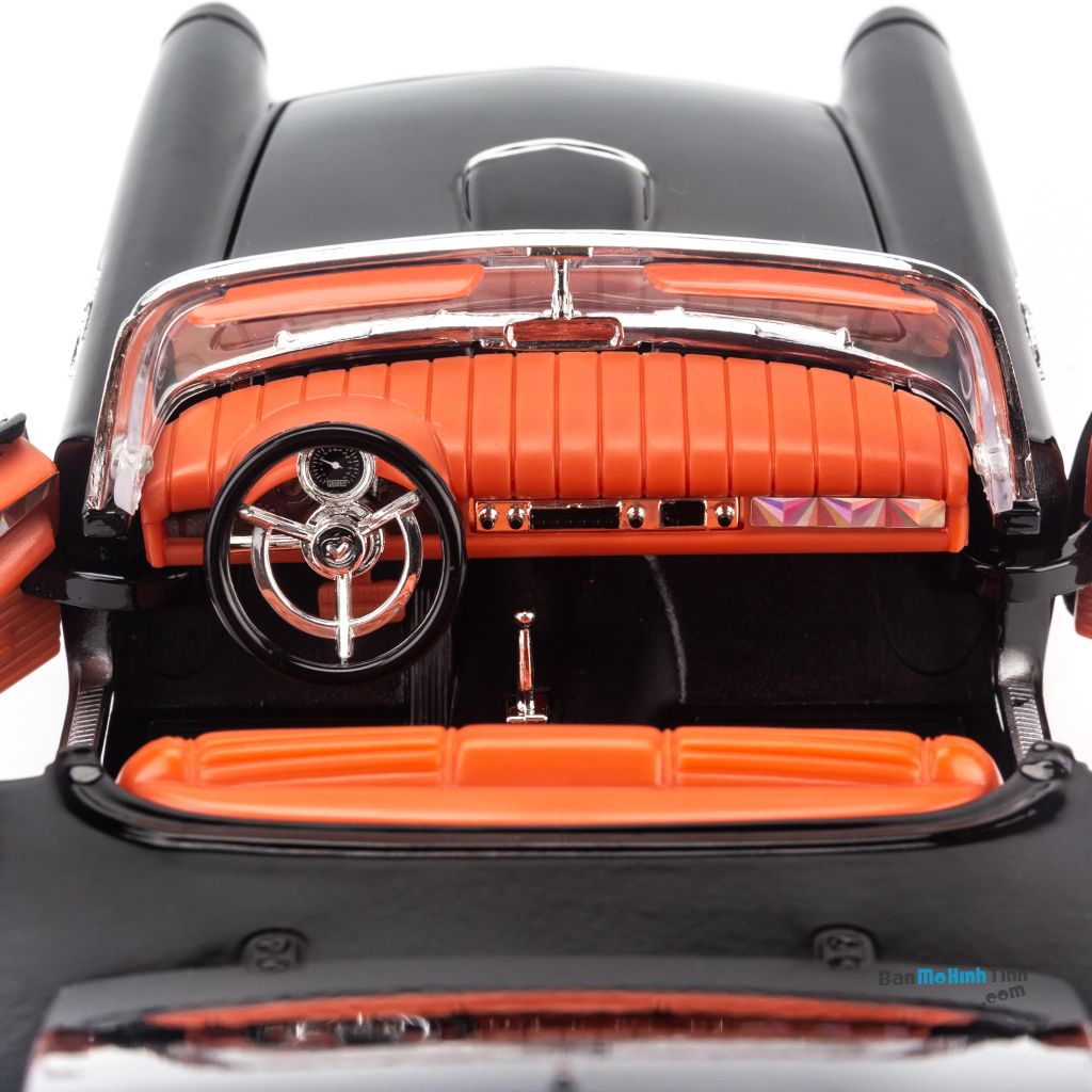 Mô hình xe cổ Ford Thunderbird 1957 1:18 Yat ming Black (6)
