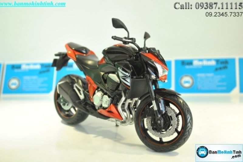  Mô hình xe mô tô  Kawasaki Z800 Orange 1:12 Joycity 