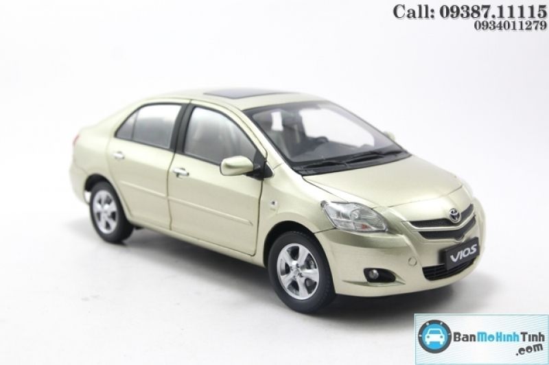 XE Mô hình xe ô tô XE Mô hình xe ô tô TOYOTA VIOS 2009 YELLOW 1:18 PAUDI