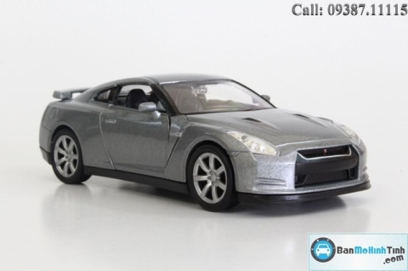  Mô hình xe Nissan GT-R Grey 1:36 Welly 