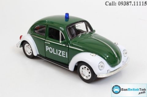 Mô hình xe Volkswagen Beetle Police Green 1:36 Welly