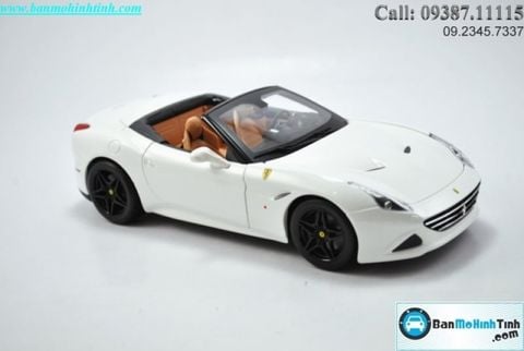 Mô hình xe Ferrari California T - Open Top White 1:18 Bburago Signature