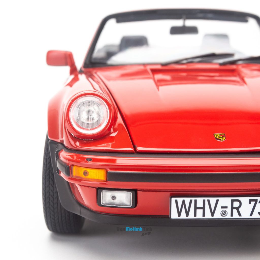 Mô hình xe cổ Porsche 911 Turbo Cabriolet 1987 1:18 Norev Red (5)