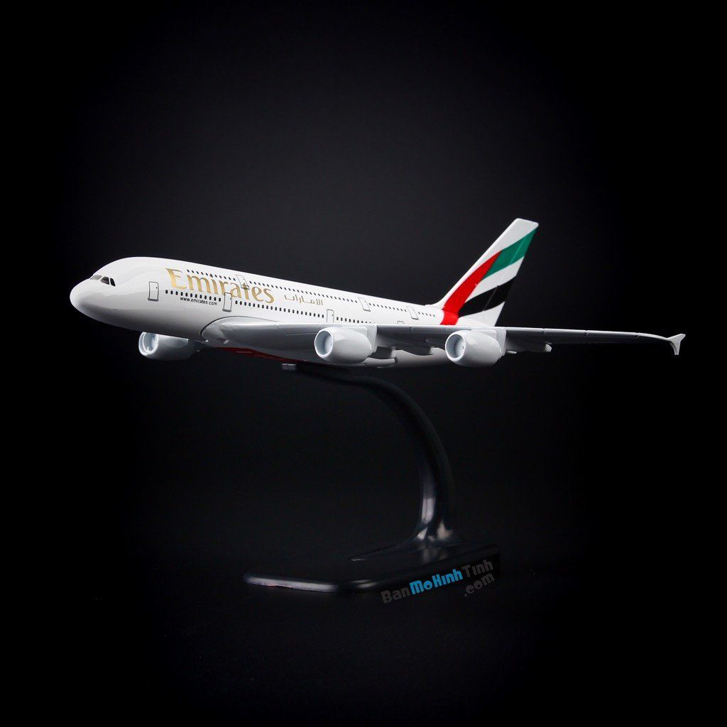 Mô hình máy bay Emirates Airbus A380 20cm Everfly