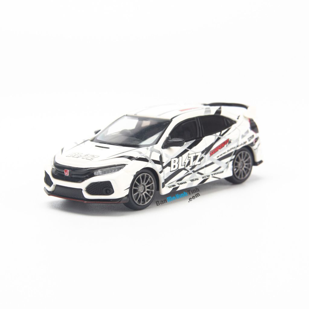 Mô hình xe Honda Civic Type R FK8 1:64 MiniGT Blitz White (2)