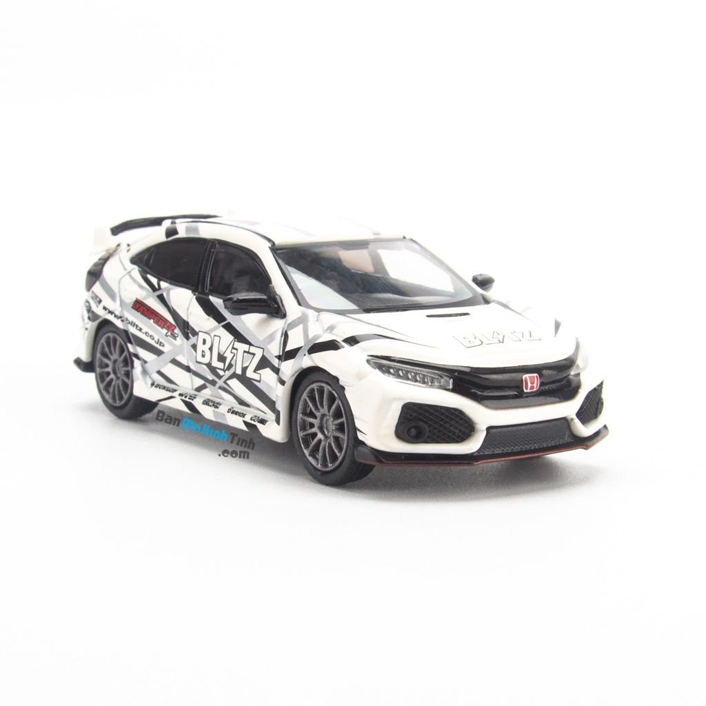 Mô hình xe Honda Civic Type R FK8 1:64 MiniGT Blitz White (1)