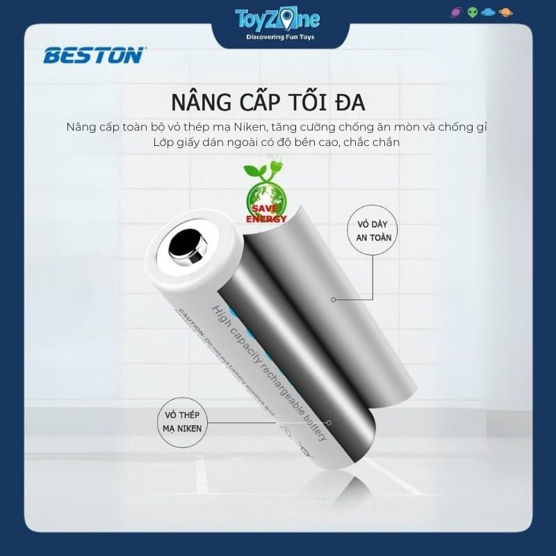 Viên pin sạc AA 1.2V – 2000mAh BESTON