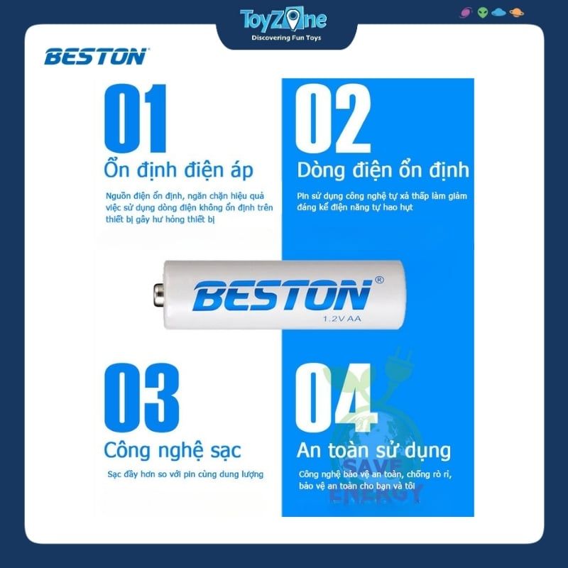 Viên pin sạc AA 1.2V – 2000mAh BESTON