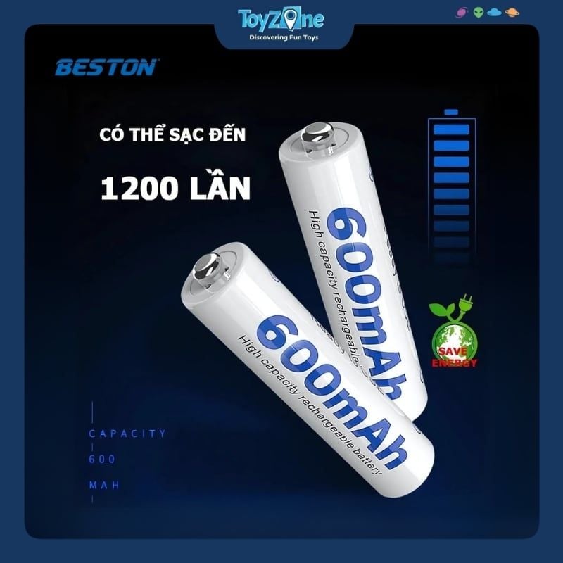 Viên pin sạc AAA 1.2V – 600mAh BESTON