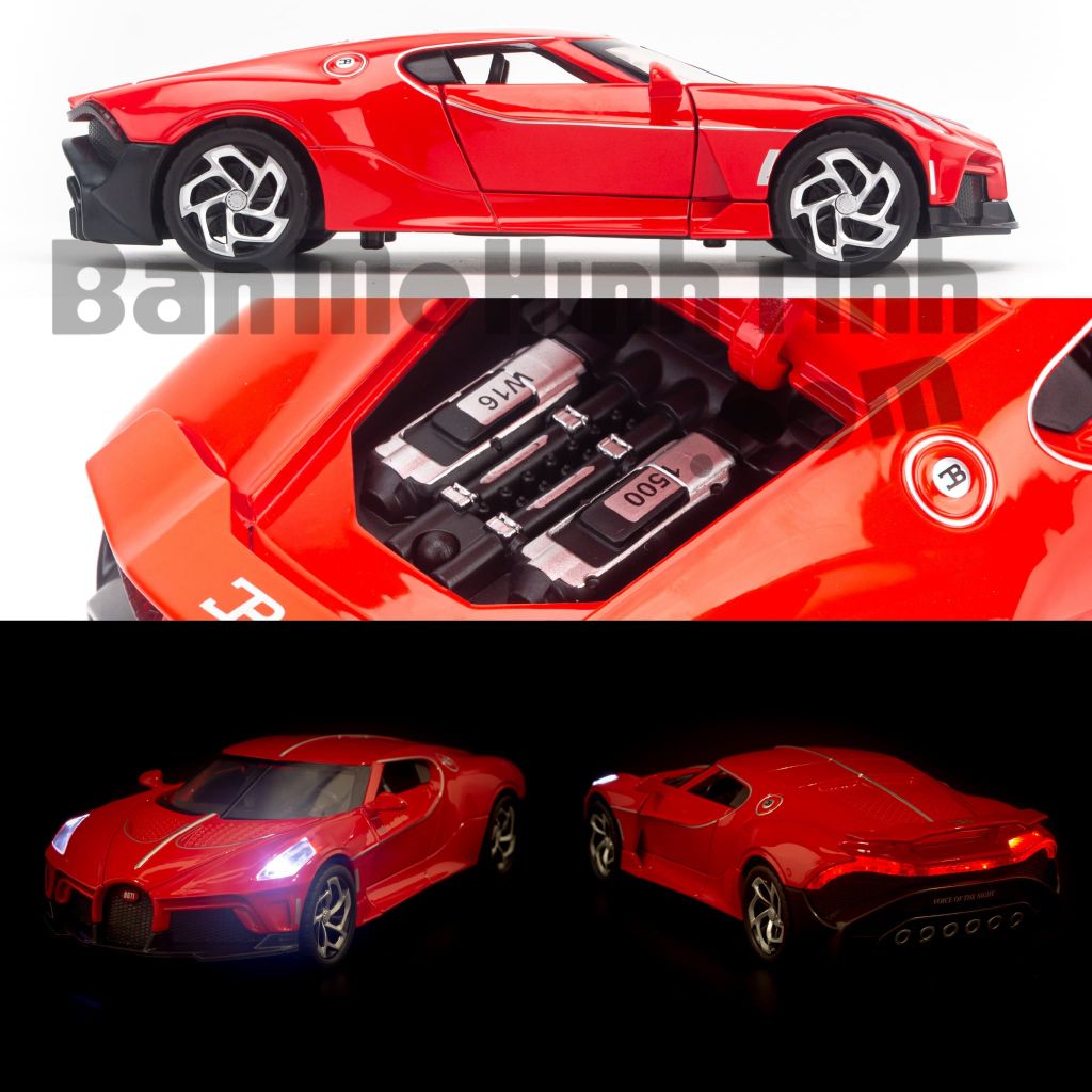 Mô hình xe Bugatti La Voiture Noire 1:24 Alloy Model