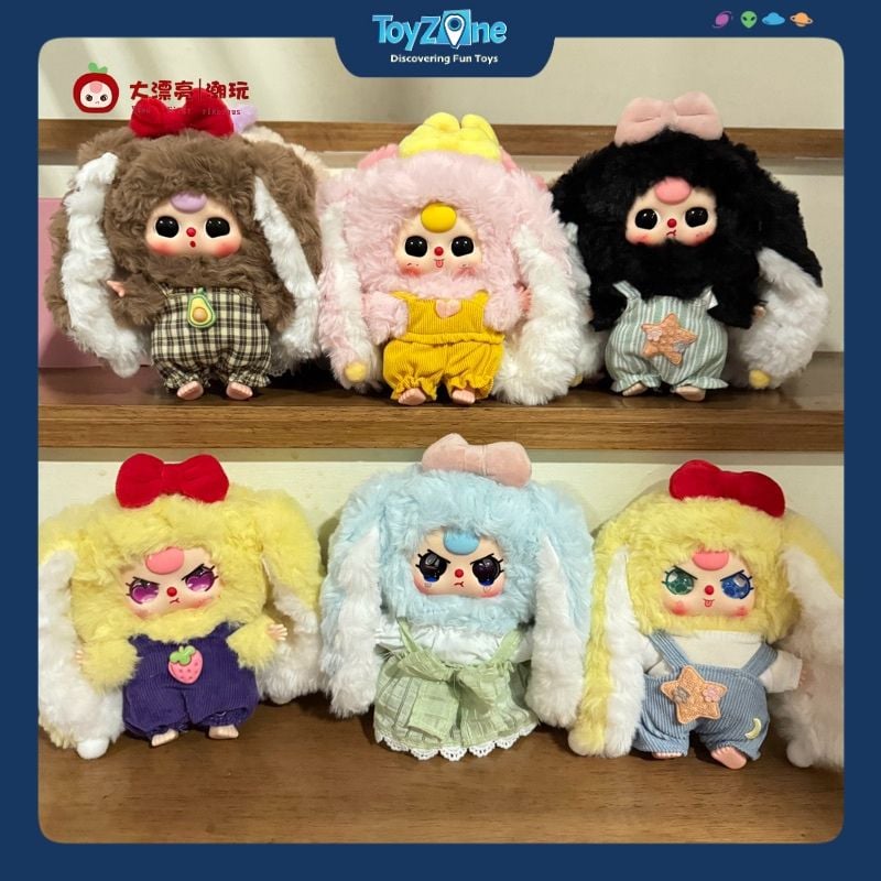 Mô hình Blind box Móc khóa Gấu bông Baby Three Macaron Little Rabbit V2 CUREPLANETA