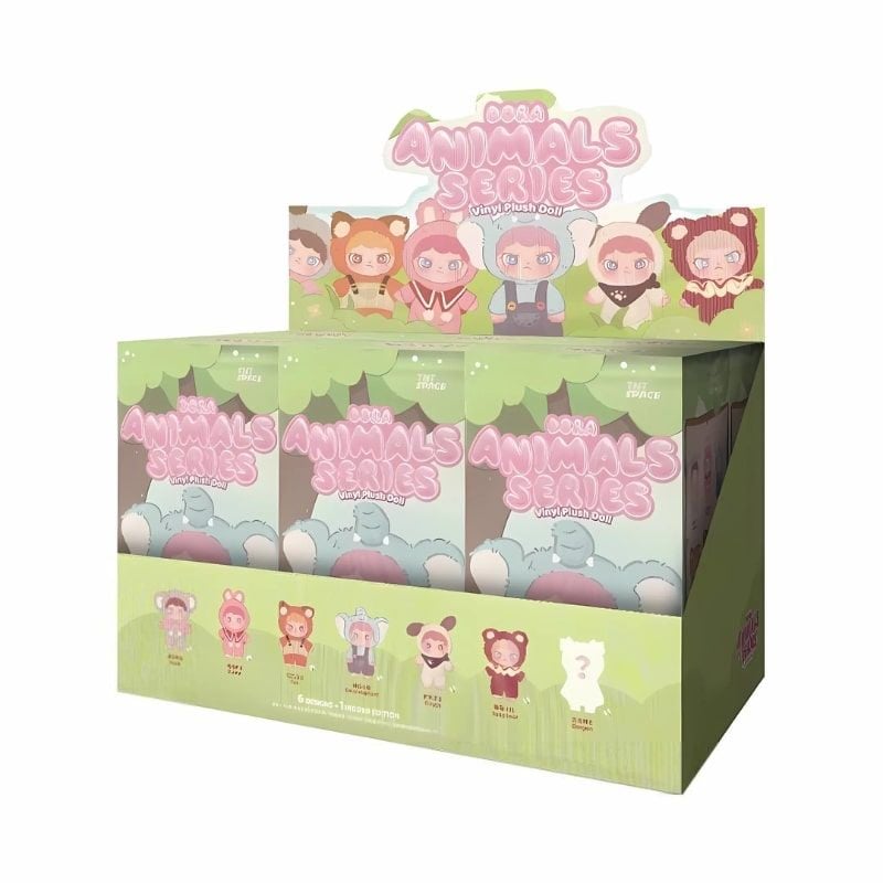 Mô hình Blind box Móc khóa Gấu bông Dora Animal Series Vinyl Plush Doll TNT SPACE