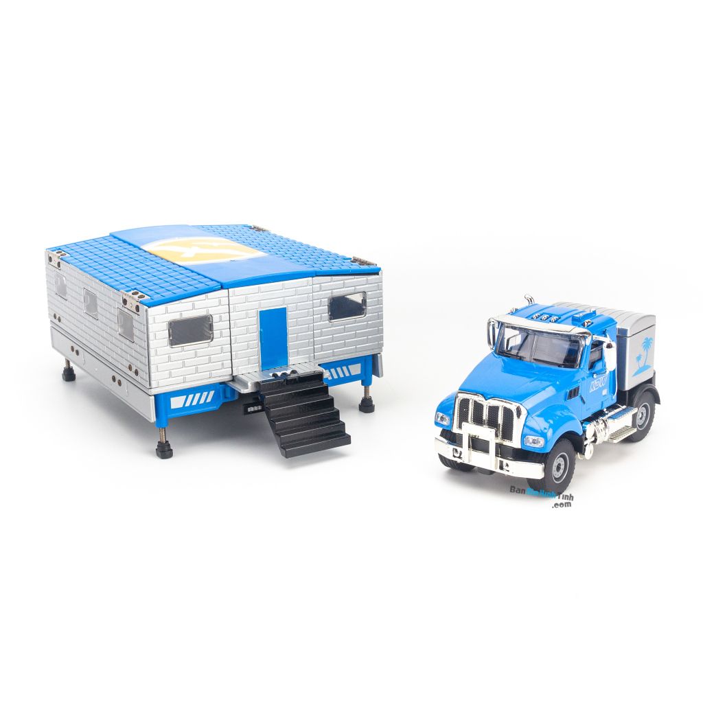 Mô hình xe tải kéo nhà di động 1:50 KDW