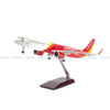 Mô hình máy bay Airbus Vietjet Air 47cm lắp ráp có đèn Everfly VG93