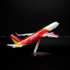 Mô hình máy bay Airbus Vietjet Air 47cm lắp ráp có đèn Everfly VG93