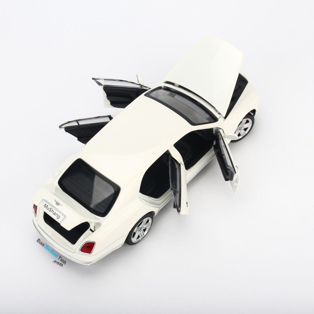 Mô hình xe sang Bentley Mulsanne 1:24 Doublehorse White (8)