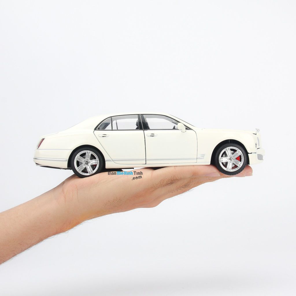 Mô hình xe sang Bentley Mulsanne 1:24 Doublehorse White (10)