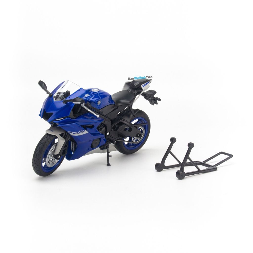 Mô hình xe mô tô Yamaha YZF-R6 2020 1:12 Welly Blue (4)