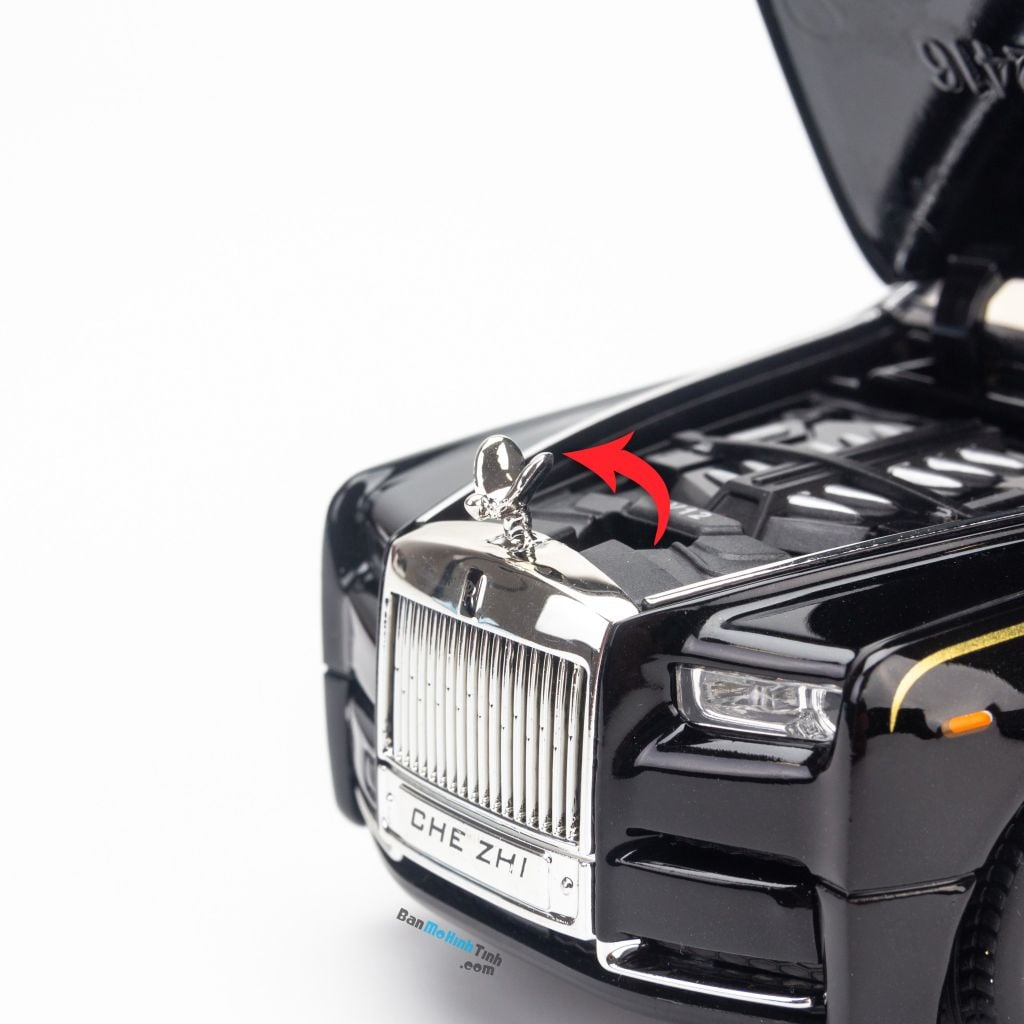 Mô hình xe Rolls royce Phantom VIII 1:24 Chezhi Black (6)
