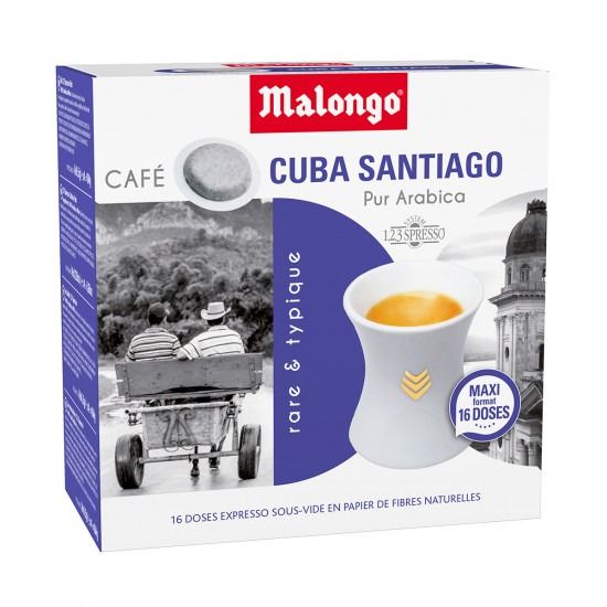 Cà phê viên nén Malongo Cuba Santiago - Hộp 16 viên