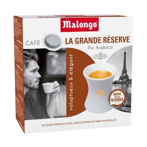 Cà phê viên nén Malongo La Grande Reserve - Hộp 16 viên