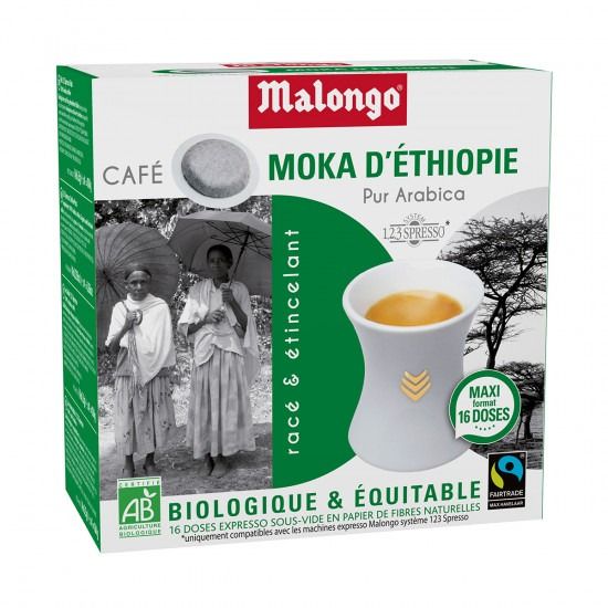 Cà phê viên nén Malongo Ethiopia Moka - Hộp 16 viên