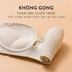 Áo lót mút vừa chất su phối ren không gọng màu trơn viền silicon chống tuột BOM SISTER A1156