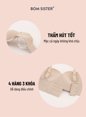 Áo lót chỉnh dáng, mặc áo dài su không gọng dây may liền BOM Sister MU2506