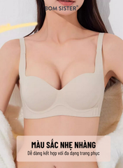 Áo lót chỉnh dáng, mặc áo dài su không gọng dây may liền BOM Sister MU2506