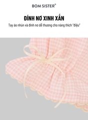 Bộ đồ ngủ, đồ mặc nhà nữ áo có tay quần đùi họa tiết đơn giản dễ thương BOM Sister MN2012