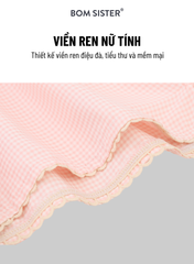 Bộ đồ ngủ, đồ mặc nhà nữ áo có tay quần đùi họa tiết đơn giản dễ thương BOM Sister MN2012