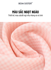 Bộ đồ ngủ, đồ mặc nhà nữ áo có tay quần đùi họa tiết đơn giản dễ thương BOM Sister MN2012