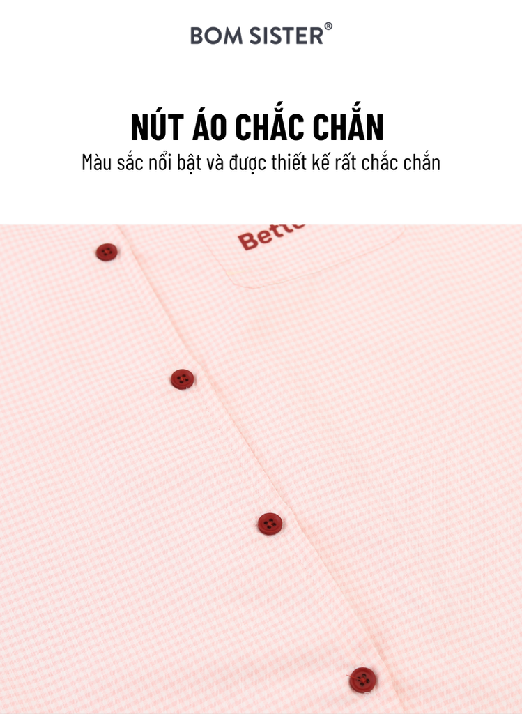 Bộ đồ ngủ, đồ mặc nhà nữ áo có tay quần đùi họa tiết đơn giản dễ thương BOM Sister MN2012