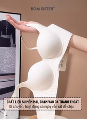 Áo lót chỉnh dáng, mặc áo dài su không gọng dây may liền BOM Sister MU2506