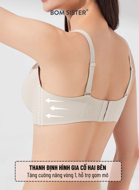Áo lót chỉnh dáng, mặc áo dài su không gọng dây may liền BOM Sister MU2506