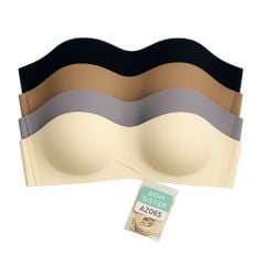 Áo lót nữ cup ngang không dây, chống tuột, có viền silicon, tặng kèm dây A2065