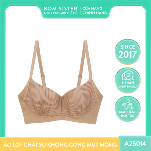 (MUA 2 GIẢM CÒN 199K) Áo lót không gọng mút mỏng thoáng mát thiết kế vỏ sò BOM SISTER A25014