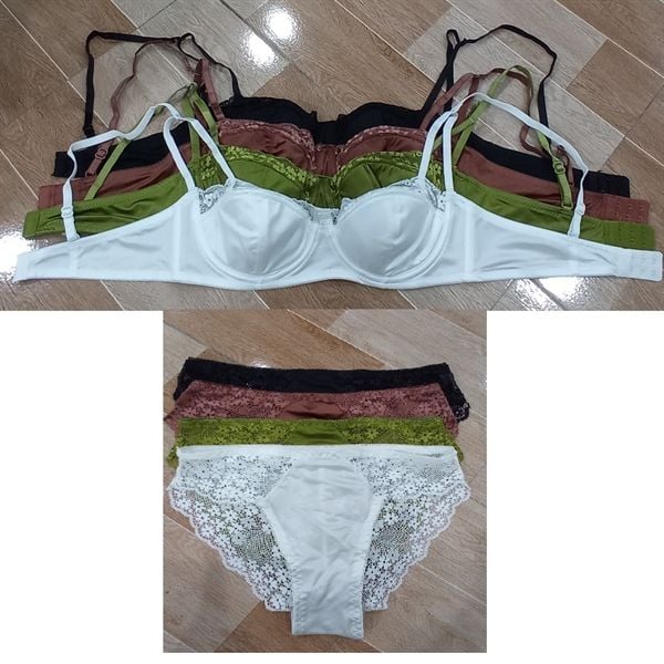 Set nội y có gọng mút mỏng ren hoa BOM SISTER A2043