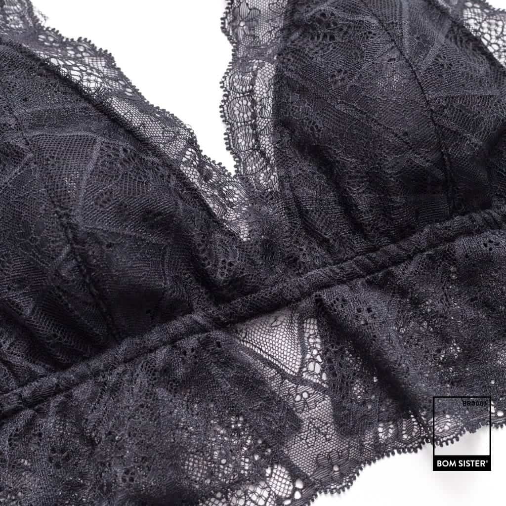 Bralette Munii croptop dài chất ren không mút cá tính BR0001