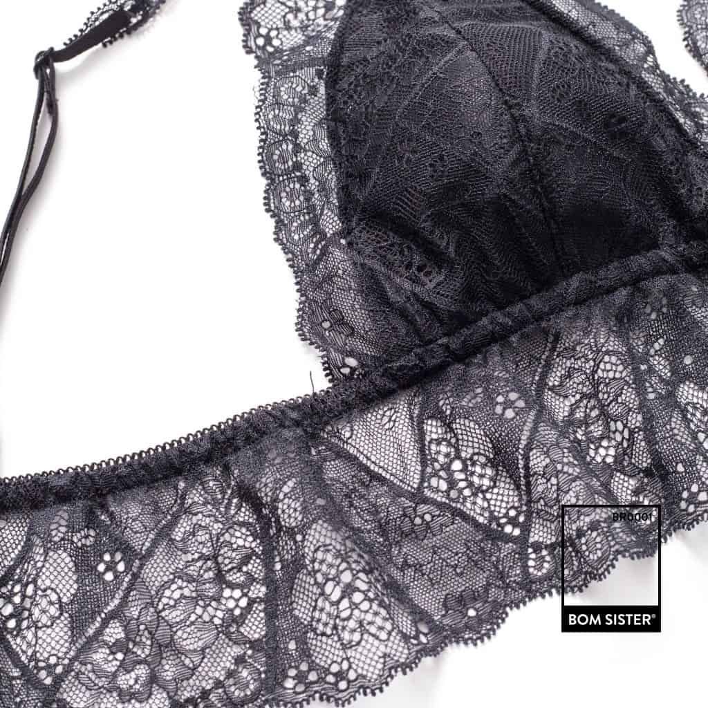 Bralette Munii croptop dài chất ren không mút cá tính BR0001