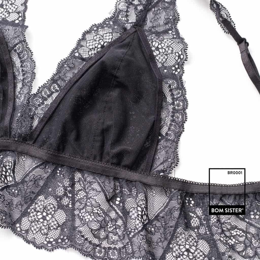 Bralette Munii croptop dài chất ren không mút cá tính BR0001