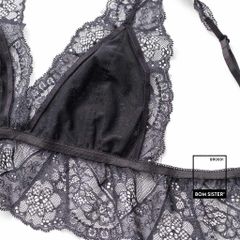 Bralette Munii croptop dài chất ren không mút cá tính BR0001